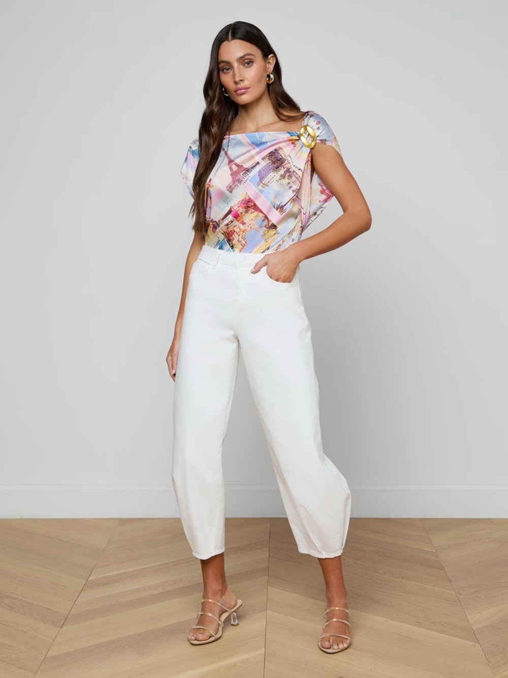 L’AGENCE Krista Tapered Jean- in Blanc